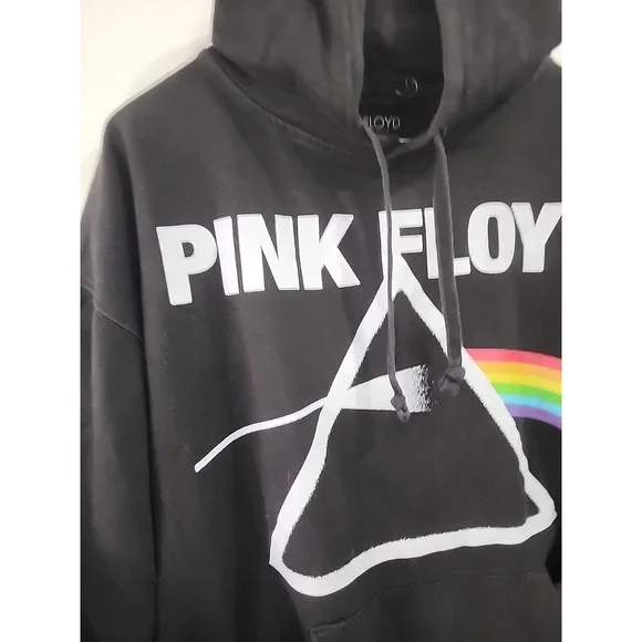 Pink Floyd Dark Side of the Moon Hoodie Black XL Graphic Band Sweatshirt - Picture 3 of 8